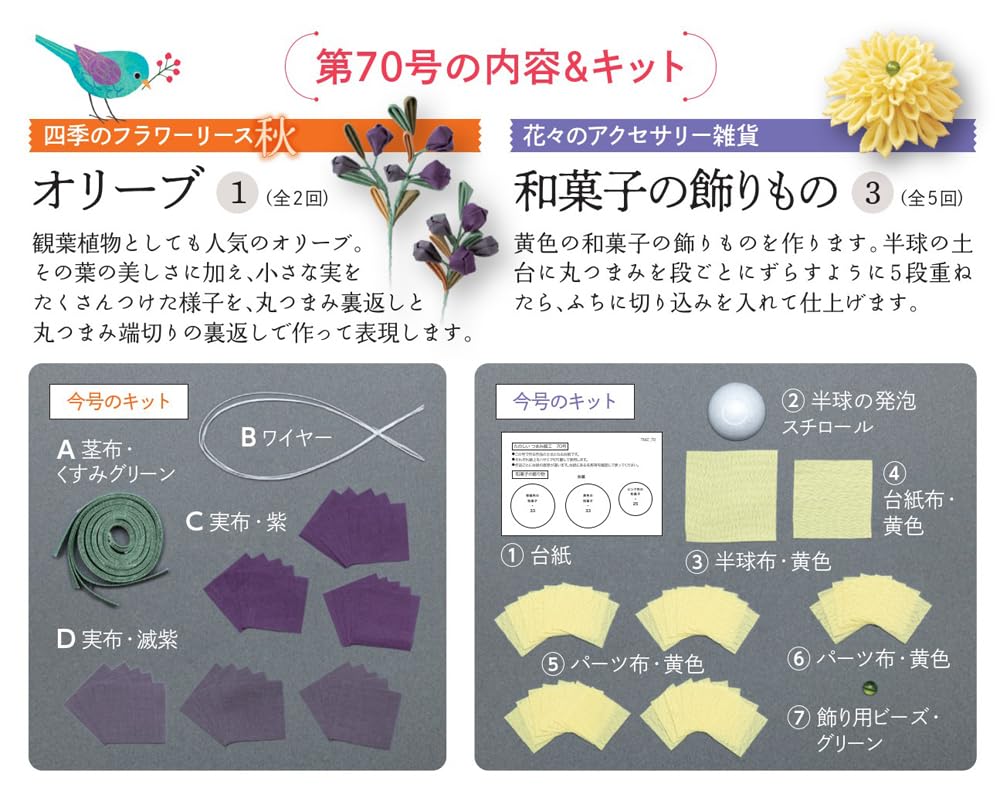 Fun Tsumami Zaiku 70 No. [Encyclopedia] (with kit)