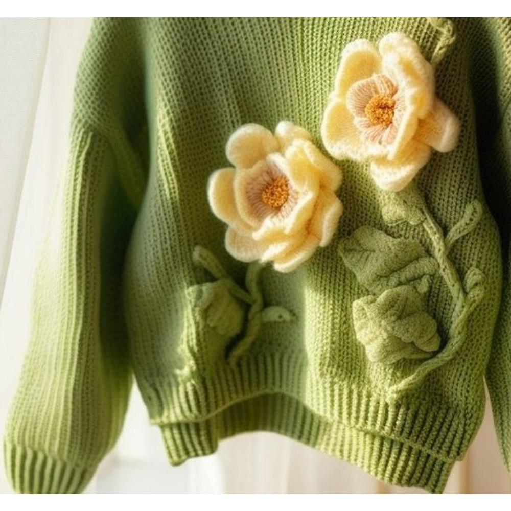 WTEMPO Suéter de Moda de Manga Larga para Mujer Cálido Punto Jersey Suéter de Color Sólido