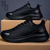New Spring Sports Men's Shoes, Fashionable and Lightweight Sports Black Casual Shoes, Versatile Soft Soled Shoes