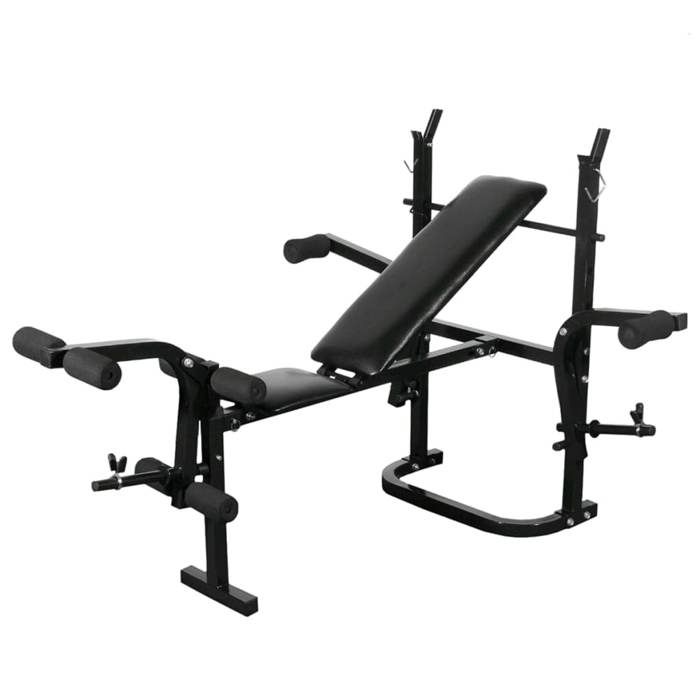 Banc de musculation - vidaXL - 275363 - Pliable - 60,5 kg - Support de poids inclus