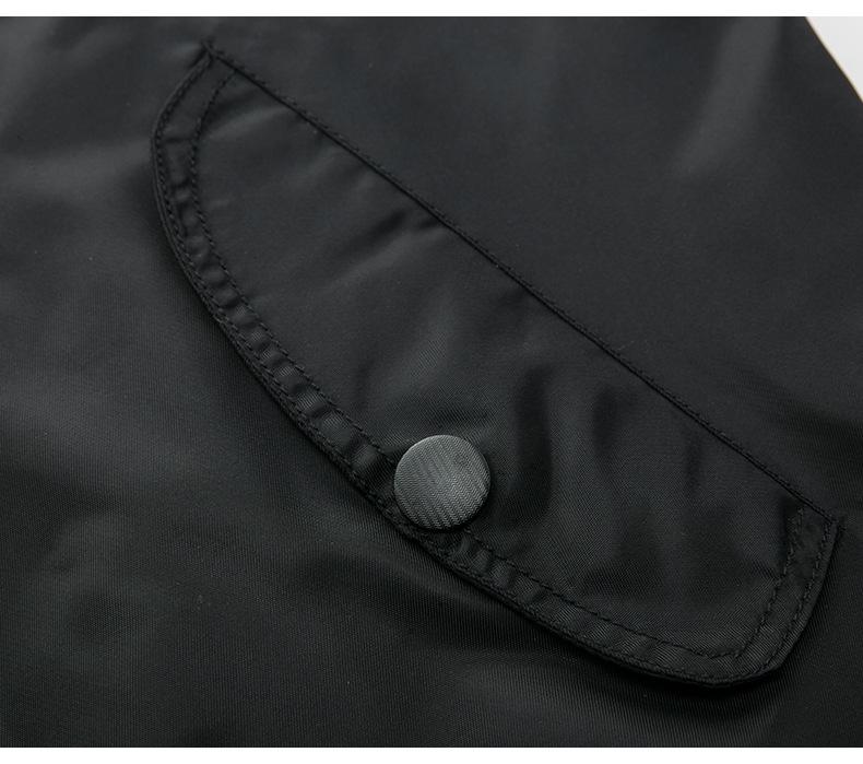 Plus Size Men's MA-1 Pilot Jacket - Sporty Stand-up Collar Casual Wear