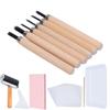 Rubber Carving Kit Block Stamp Making Set Printmaking Printing Art Craft with Cutter Tools