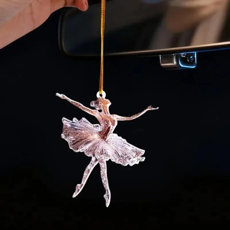 2pcs/set Car Rearview Mirror Pendant Plaque Keychain Lucky Goddess Car Charm Decoration Chain Bag Pendant Car Cute Decoration