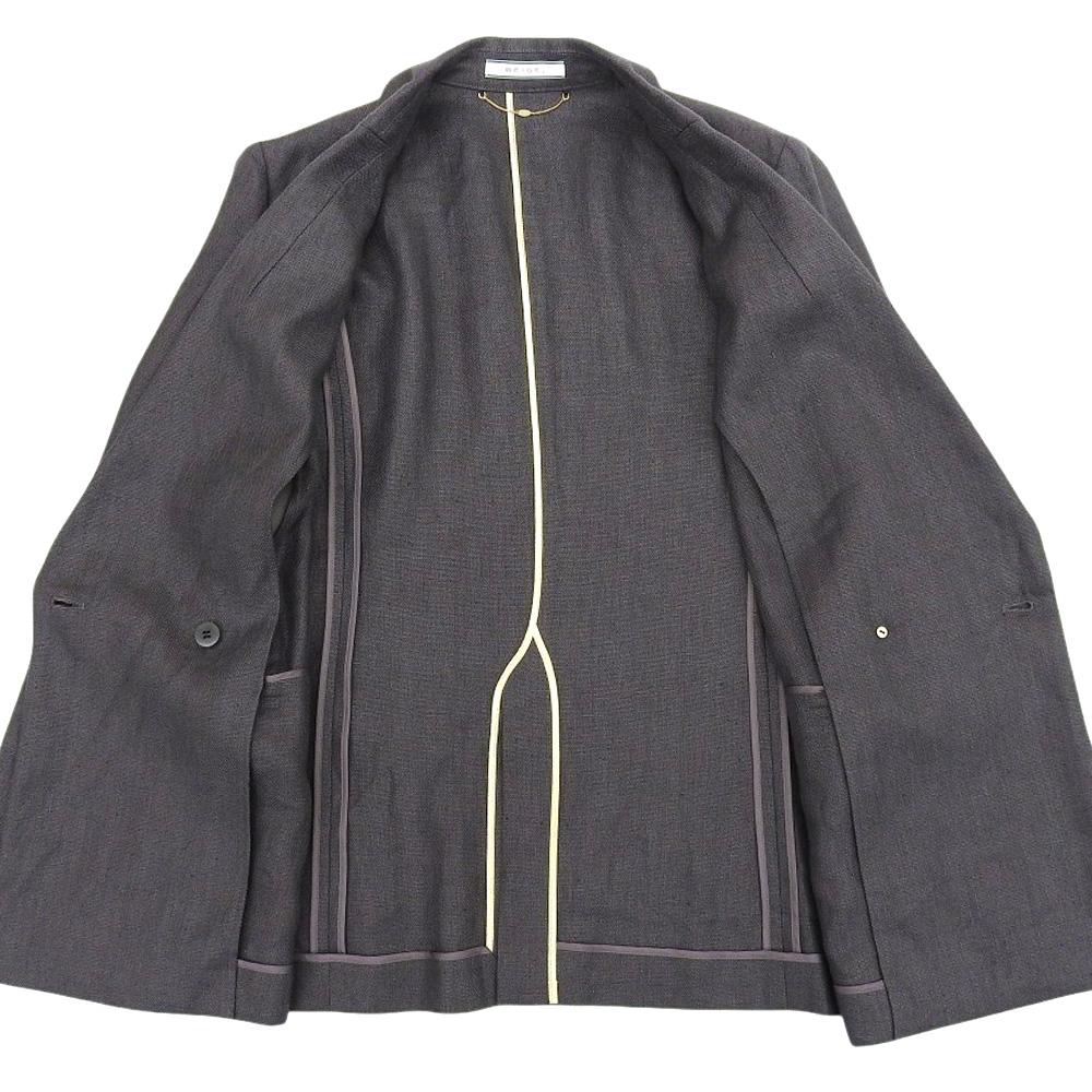 BEIGE Excellent Condition Linen BURDOCK Double-breasted Jacket, Women's, Gray, Size 4 Jacket 4 grayUsed