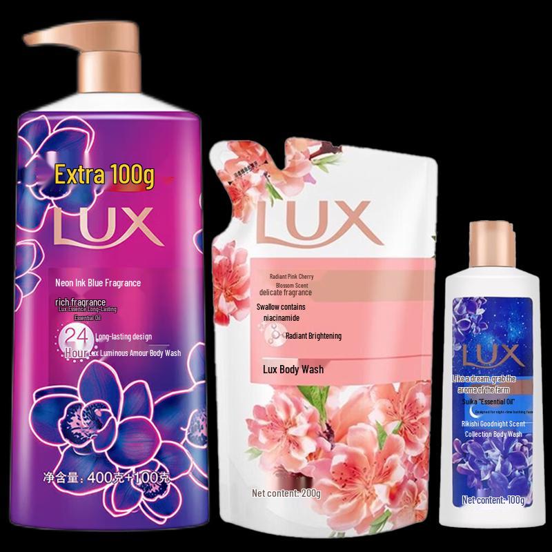 LUX Neon Orchid Fragrance Body Wash Set