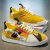 Trend Green Casual Sneaker Man Personality Patchwork Designer Men's Shoes Comfort Lace-up Flat Skateboard Shoes Men Casual Shoes