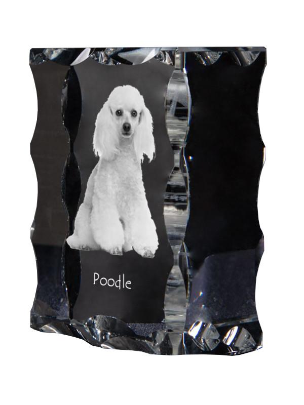 Poodle - Crystal with a Picture of a Dog, Glass Statuette with a Picture, Unique Frame with a Picture from Art-Dog Brand