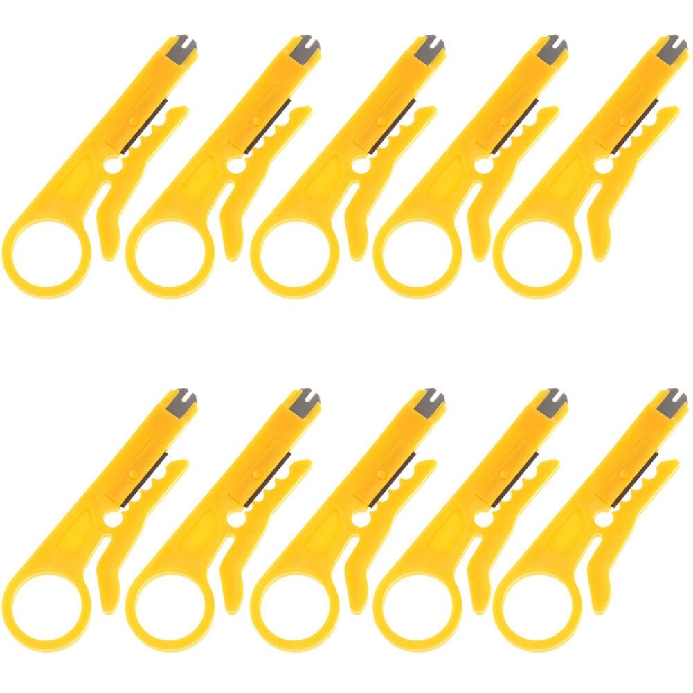Strip Data Cable Wire Punch Cutter Stripper Manual Pliers Yellow Tool 10pcs 2020