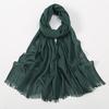 New Hot-selling Bamboo Cotton Solid Color Long Towel, Boutique Breathable Women's Versatile Bag Head Soft Scarf