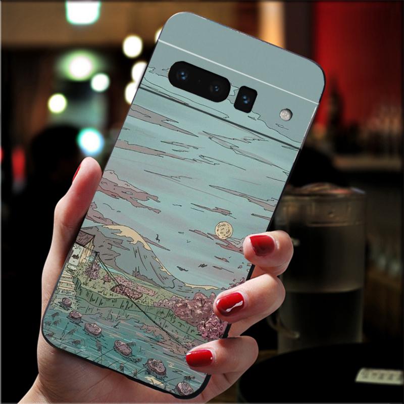 

Phone Case For Google Pixel 10 Pro XL 9 Pro XL 9A 8 7 6 Pro Pixel 8A 7A 6A Pixel 8 7 6 5 Scenery Sky Moon Landscape Google Pixel 5
