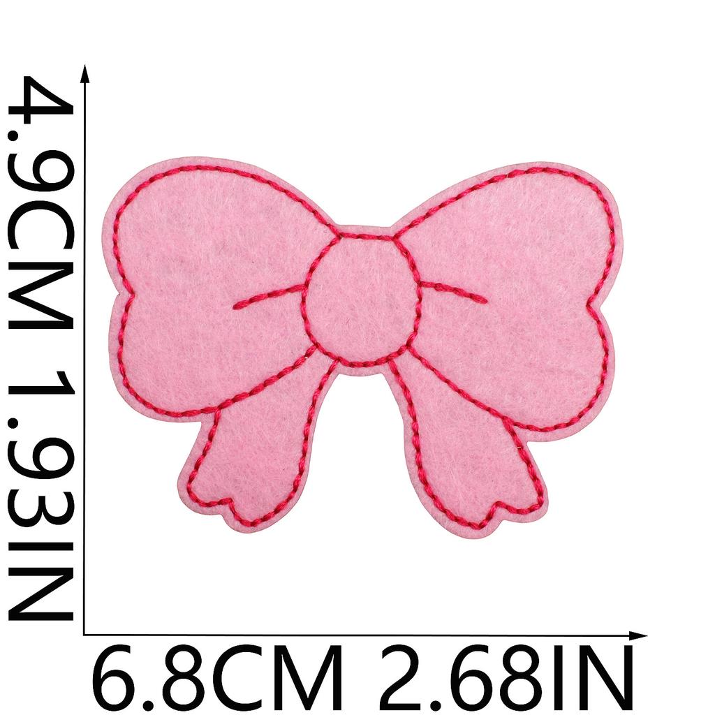 Headgear Dress Up Bow Embroidery Cloth Sticker Clothes Bag Patch Sticker Cherry Bow Computer Embroidery Label Ironing