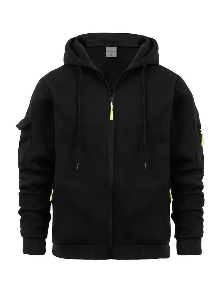 Men's Spring/Autumn Loose Fit Zip-Up Hoodie Jacket