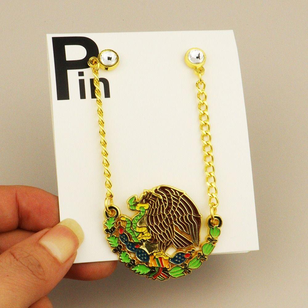 Metal Mexican Enamel Pin Eagle Baking Paint Brooches Funny Era Hat Pins  Decoration