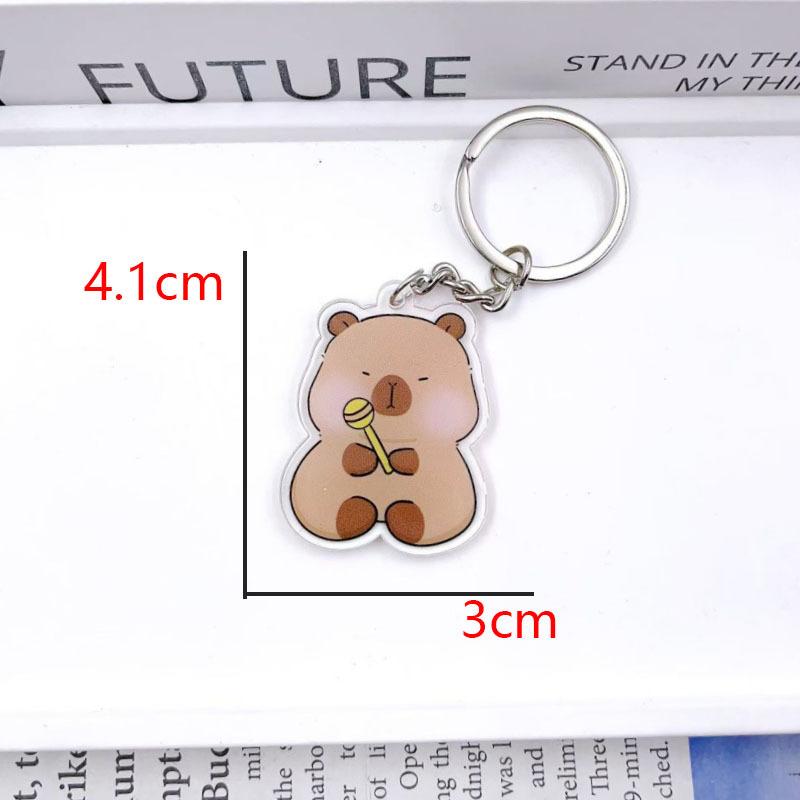 Kapibala Keychain Acrylic Creative Cute Capybara Creative Small Gift Bag Accessories Can Be Wholesale Fashion Toys Anime Cartoon