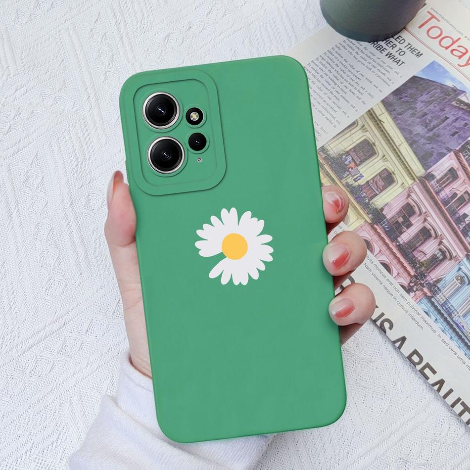 Cases For Xiaomi Redmi Note 12 12S 4G 5G Cute Patterned Liquid Silicone Anti Knock Back Cover For Redmi Note 12 S Funda Bumper