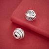 999 Sterling Silver Spiral & Eye Pattern Beads: Round, Square & Olive Shapes for DIY Jewelry Making.