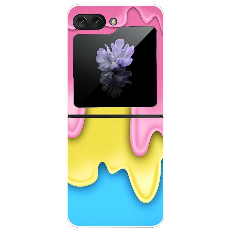 Transparent Case For Samsung Z Flip7 5G Fashion Printing Hard PC Clear Phone Cover For Galaxy Z Flip 7 Protective Fundas Shells