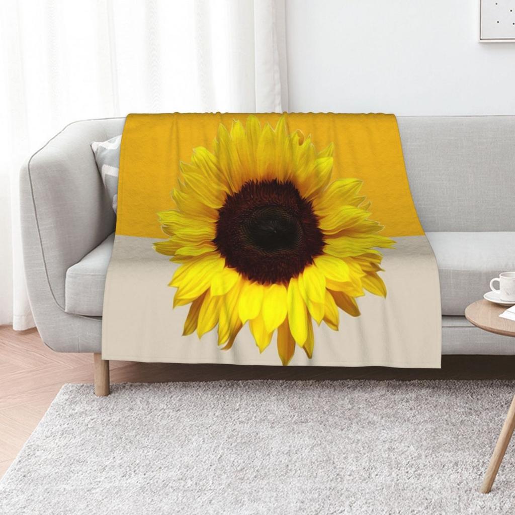 Sunflower Throw Blanket Gift Thins Blankets For Bed Flannels Polar Plaid Blankets