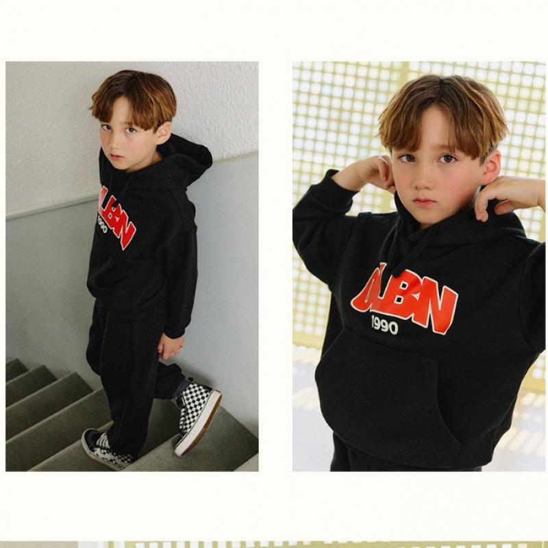  Olivan  Kangaroo Pocket Hooded Top And Bottom  Black 