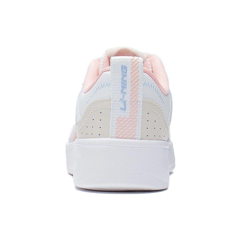 Li Ning Casual Slip Resistant Durable Lightweight Low Top Skate Shoes Women Sneakers White AGCS086-1