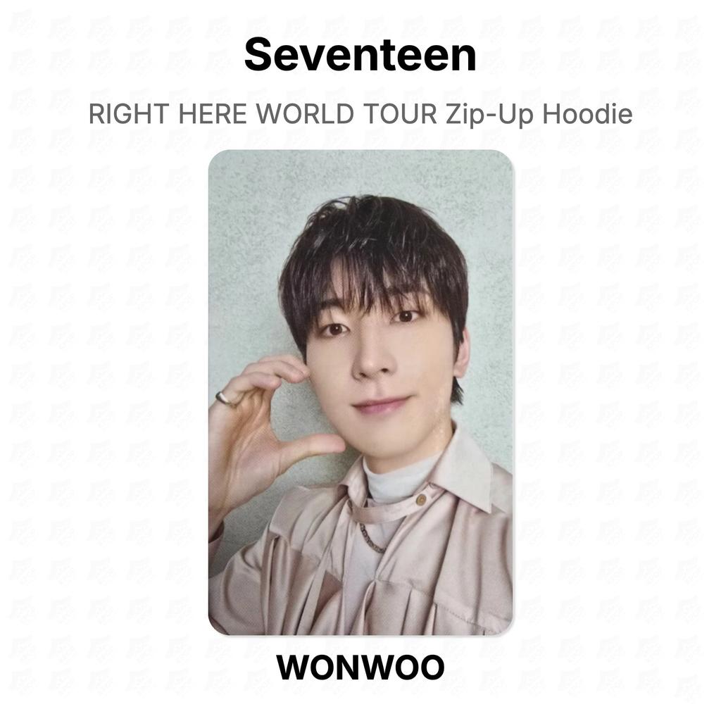Seventeen RIGHT HERE WORLD TOUR Zip-Up Hoodie Official Photocard
