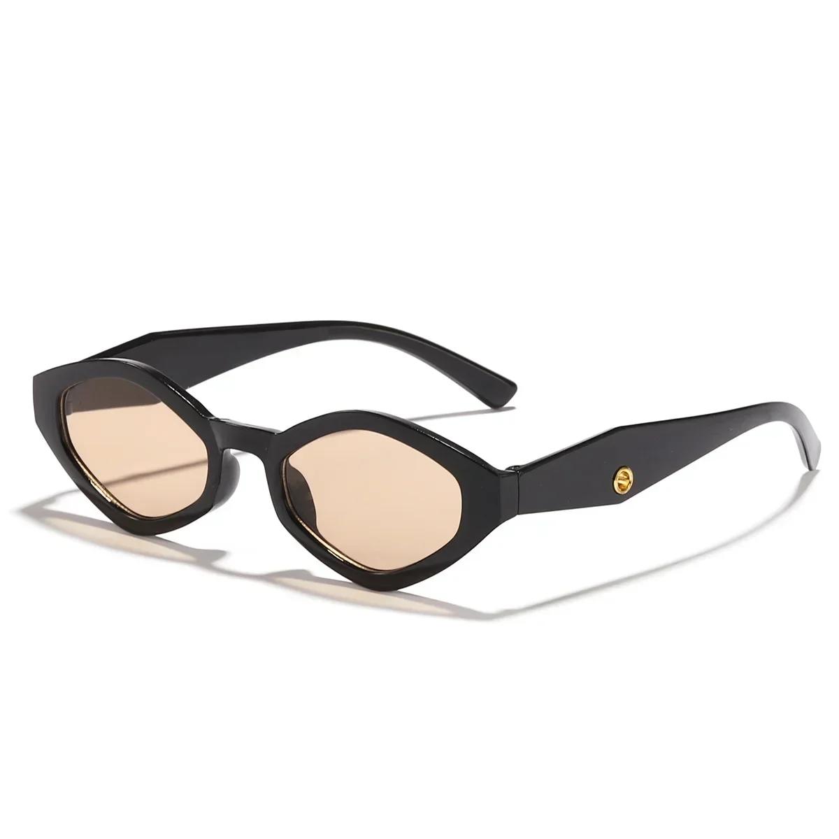 New Retro Small Frame Diamond Shaped Women s Sunglasses with Ultra Light and Neutral Temperament UV400 Sunscreen Sunglasses As Picture