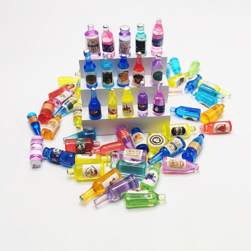 50pcs Simulation Beer Can Miniature Mini Fake Beer Bottles Photo Props For Fairy Garden Pub Bar