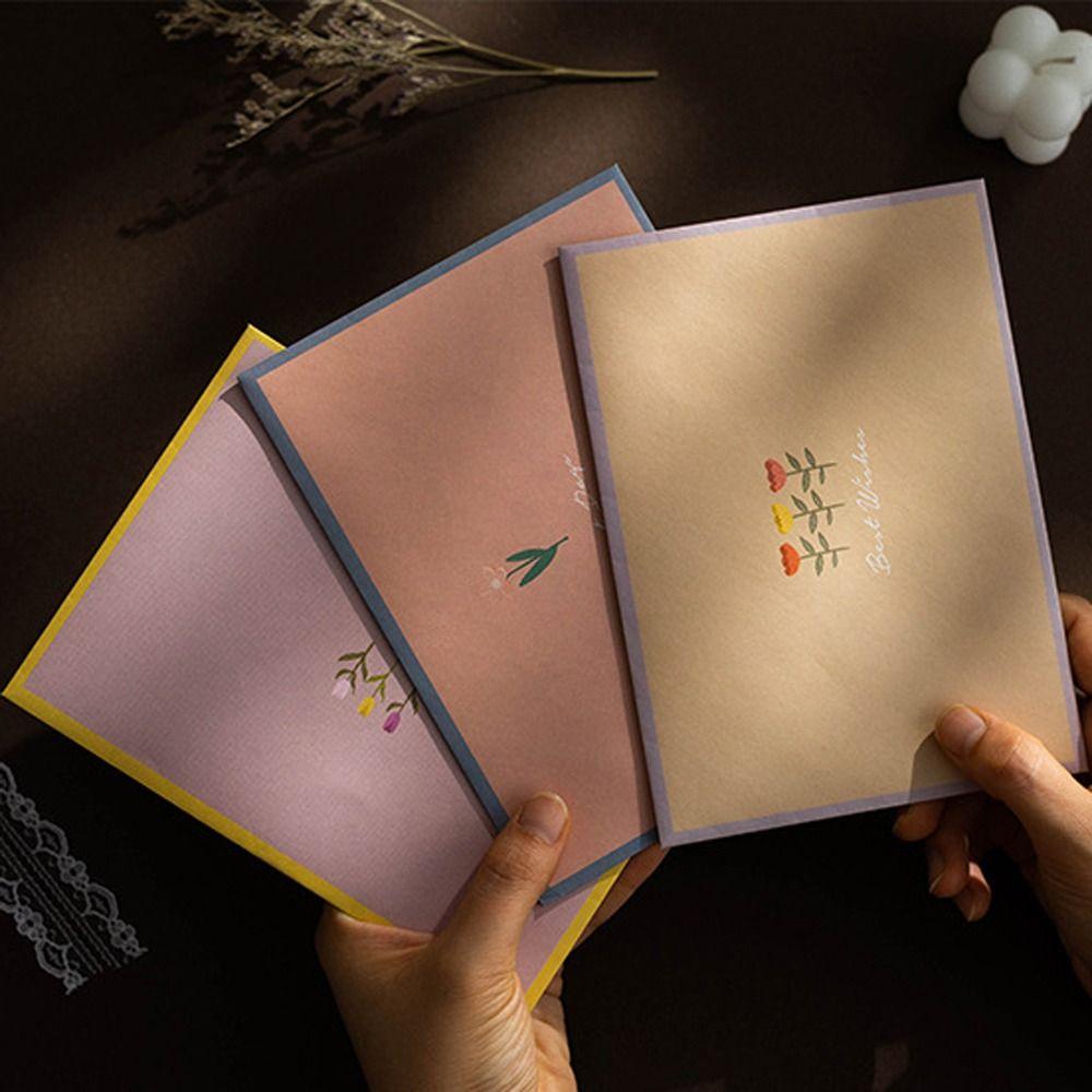 DIY Postcard Floral Envelopes Flowers Letter Writing Paper Holiday Wishes Letter Pads  Stationery