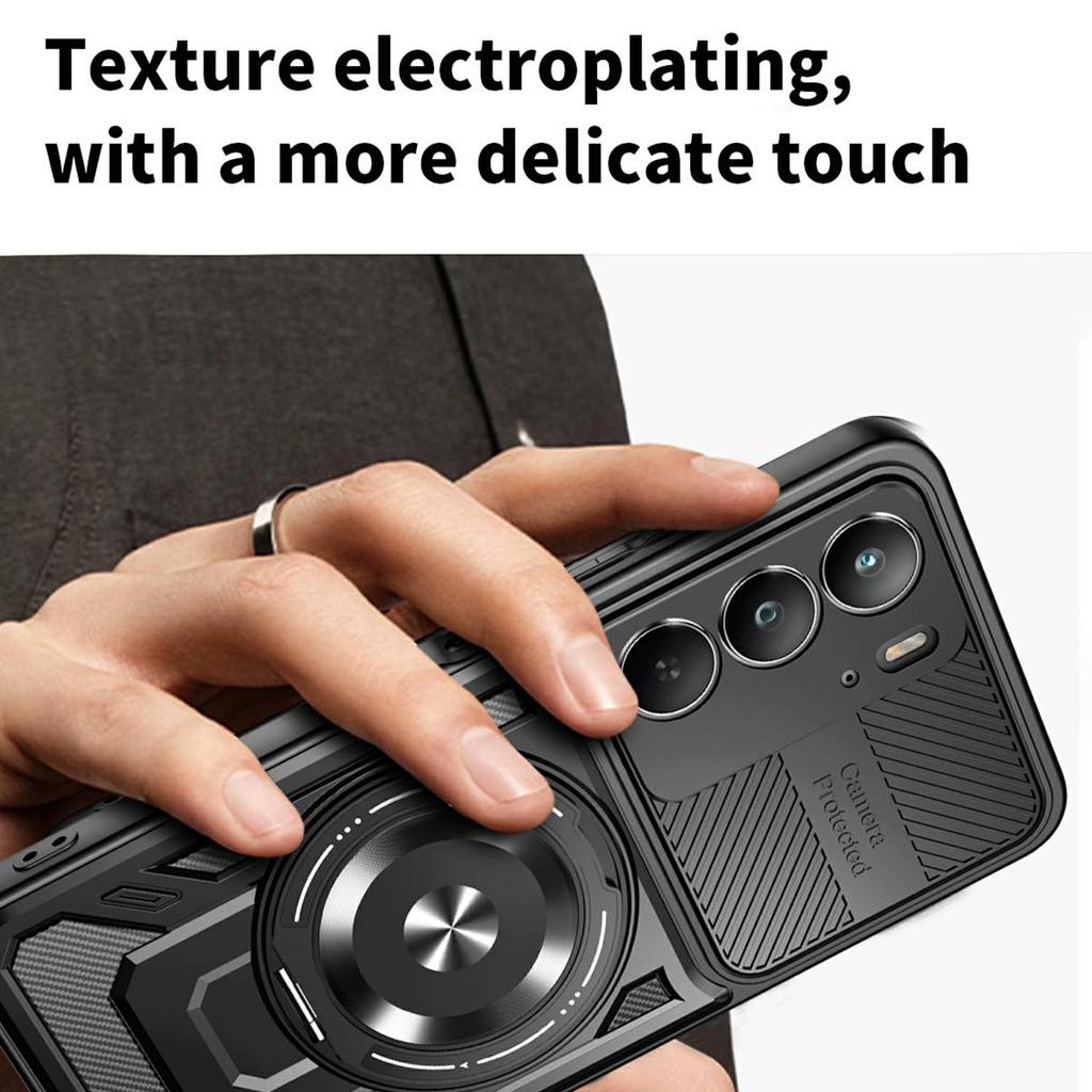 For Realme C75 4G/14x 5G/V60 Pro 5G/P3x 5G Magnetic Case Rotating Kickstand TPU + PC Phone Cover
