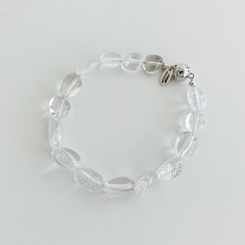 August Harmony 925silver Pebble Gem Bracelet / 2color