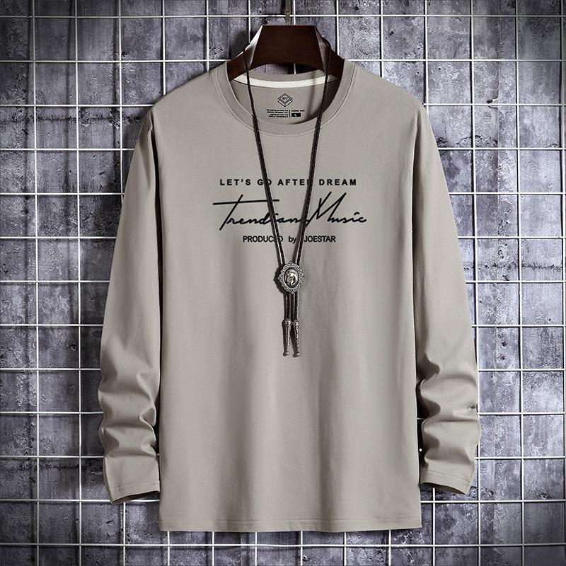 HNXC Men's Fashion Casual Autumn/Winter O-Neck Long Sleeve Blouses & Shirts Classic Exquisite