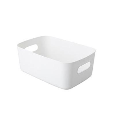 5pcs Plastic Storage Basket Desktop Organizer Bin with Handles for Cosmetics Toiletries Kitchen Snacks Sundries