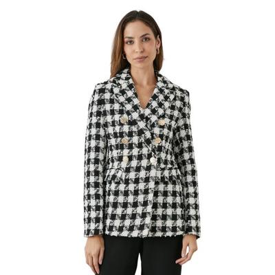 Principles Zweireihiger Damen-/Damen-Blazer mit Hahnentrittmuster