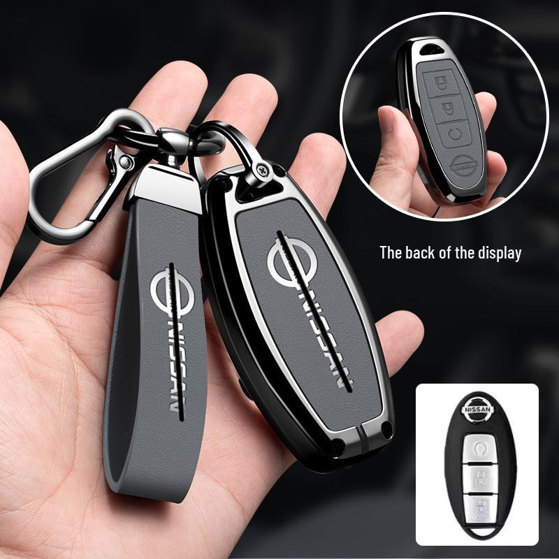 Metal Keychain Cover for Nissan Qashqai, X-Trail, Tiida, Kicks, Murano, Sylphy, Terra