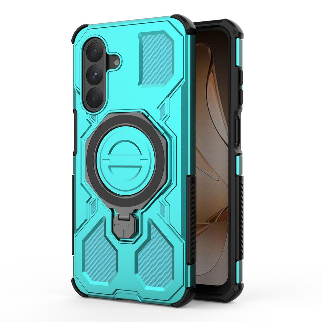 Samsung Galaxy A26 Magnetic Ring Case 360° Rotatable [Military-Grade Drop Protection] + Metal Plate for MagSafe Phone Case