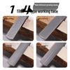 Four-in-One Woodworking File: Half-Round Fine-Tooth Steel File for Wood & Metal, Multi-Sided Coarse & Fine Rasp Tool