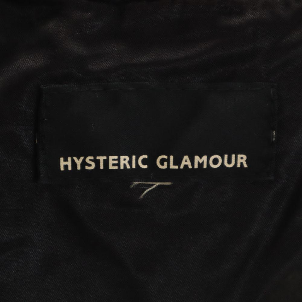 HYSTERIC GLAMOUR 80s Leather sleeves, wool blend, vintage Back embroidery Stajan Men's Used