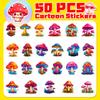 50 Mushroom Stickers Psychedelic Colorful Mushroom Personalized Graffiti Stickers Balance Car Suitcase