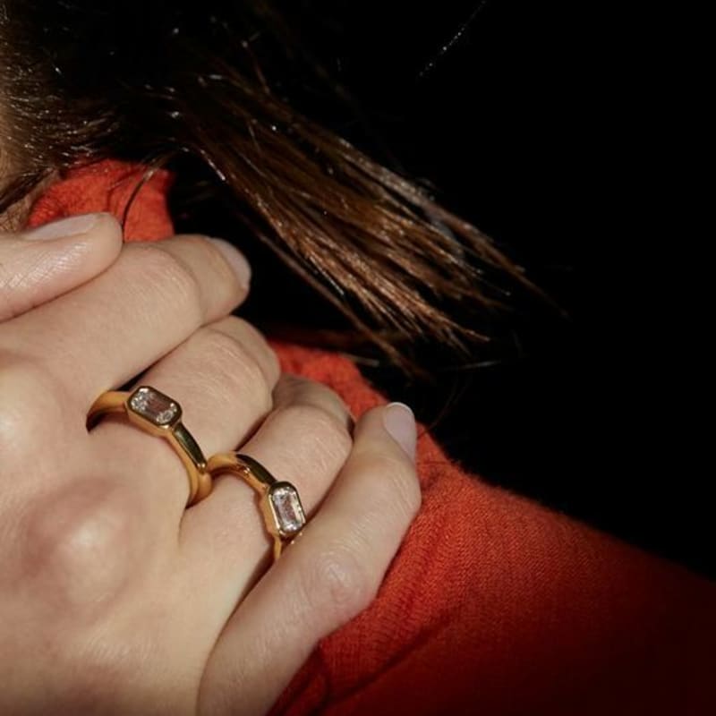 Invisible collage SHINY LID RING_GOLD