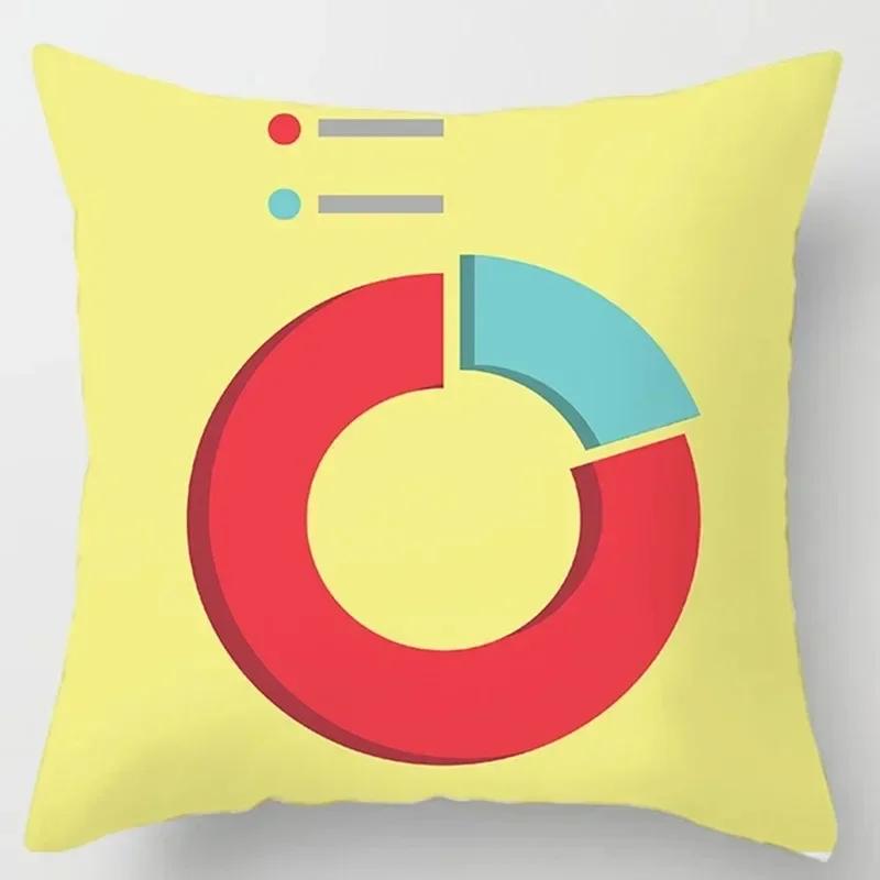 Creative Geometric Pattern Decorative Pillowcase Car Sofa Square Cushion Pillowcase