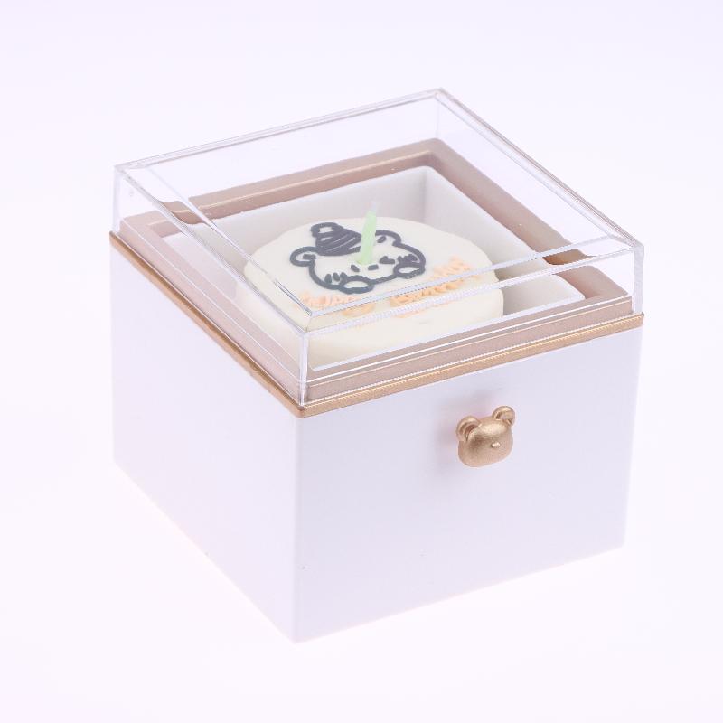 

{MX} Automatic Rotating Ring Box With Candles Birthday Candle Surprise Cake Jewelry Ring Box Creative Proposal Engagement Gift S золотой