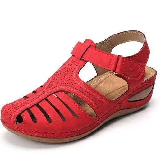 

New 43 large size flat women s shoes Velcro buckle sandals women 35 фиолетовый