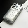 Candy Color PU Leather Puffer Polka Dots Phone Case For 16 17 Pro Max 17Pro 16Pro Shockproof Hard Protection Back Cover