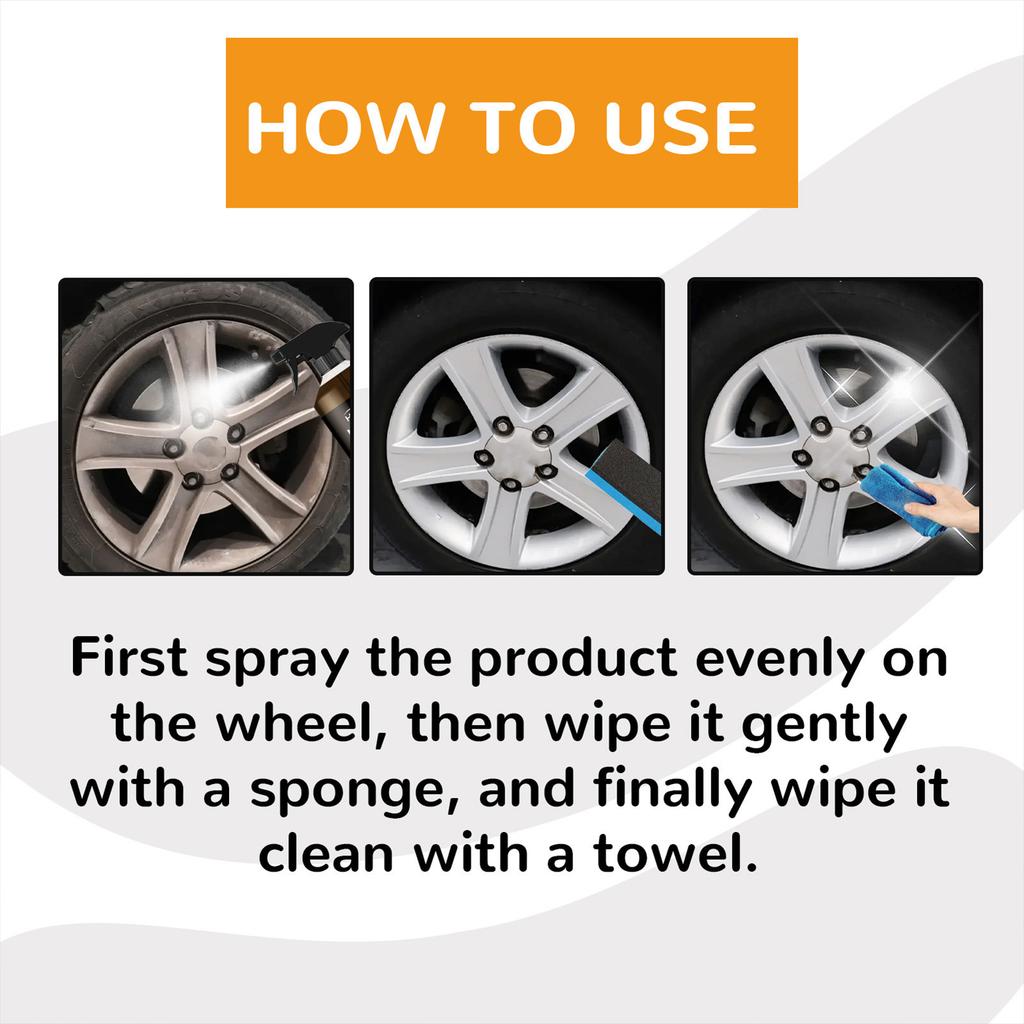 Car Tire Cleaner Kit Wheel Rim Polish Restoration Multi Function Cleaning Care for Car Wheels Maintenance