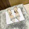 Fish Mouth Sandals For Women With Pu Material And Slim Heel For Spring Summer Fashion