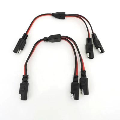 1 SAE To 2 SAE Power Extension Connector Plug Cable Solar Panel Battery Adapter Quick Connect Disconnect 14AWG 18AWG 10A 20A