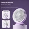 New Design Hot Selling 2 in 1 Multifunctional Moon Shape Portable Adjustable Rechargeable 3 Speed Table Fan with LED Light