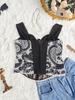 Europäisch-Amerikanisches Spicy Girl Französisches Jacquard Fischgräten-Korsett Camisole