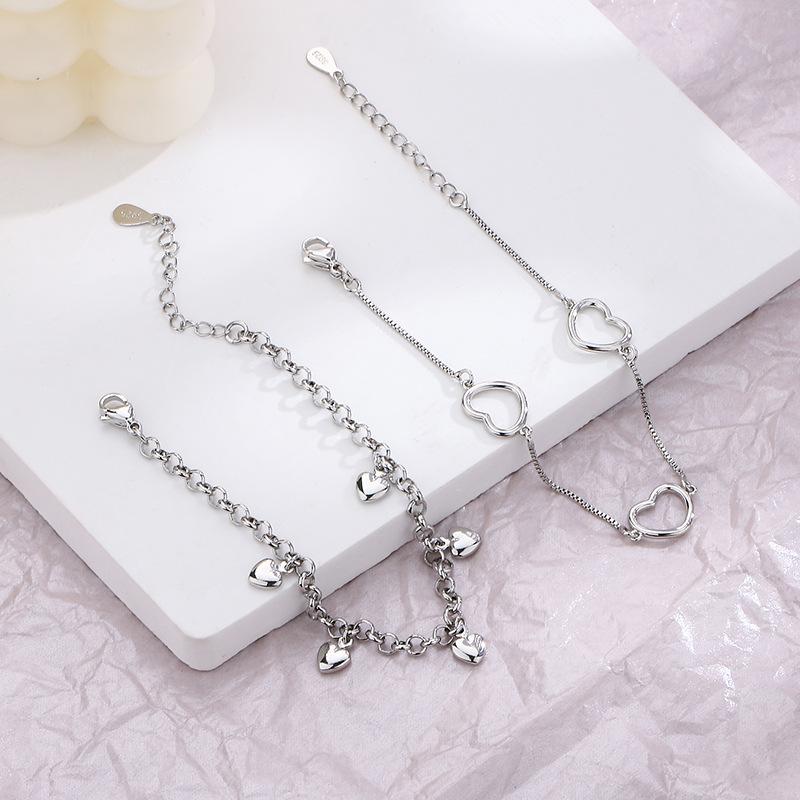 A Free Shipping Love Bracelet Combination Diy Design Sense Fashionable Simple Hollow Heart Bracelet Women