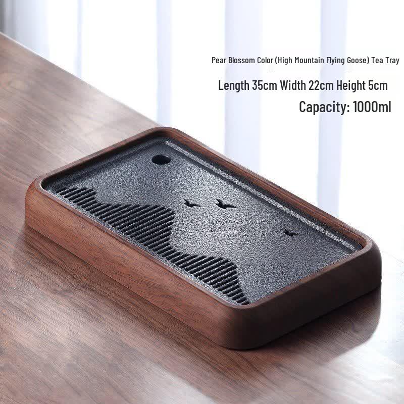 Qiwei Acrylic Rectangular Double-Layer Kung Fu Tea Tray